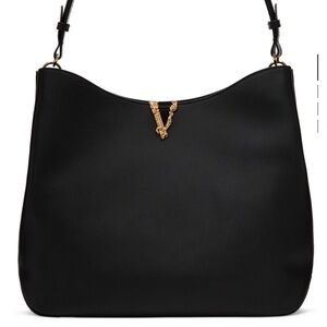 VERSACE 
Black Vitello V Tote